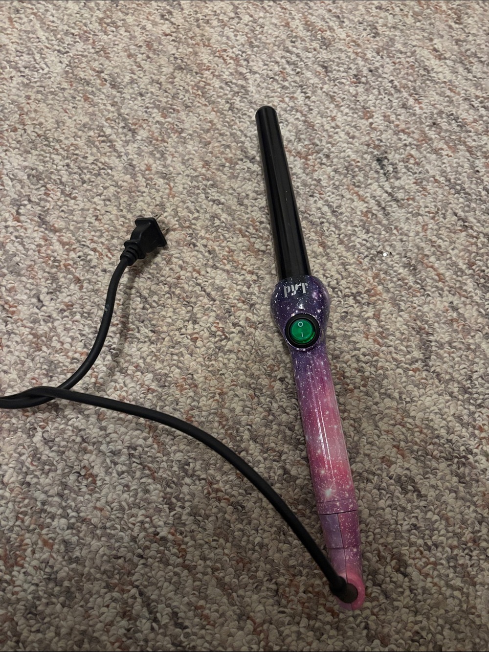 Purple Galaxy Tapered Curling Hair Wand